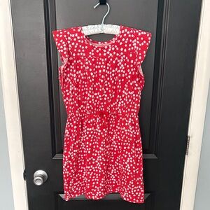 Cat & Jack girls large 10/12 red white star dress